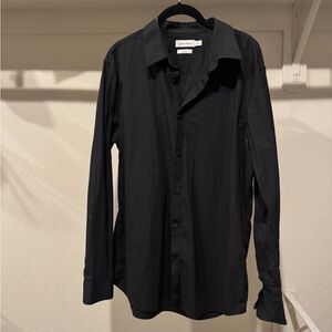 Calvin Klein Men's Elegant Black Dress Shirt